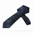 Fashionable 100% Silk Jacquard Small Flowers and Small Dots Necktie